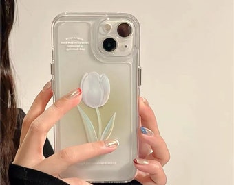 Tulpen Rozen Telefoonhoesje iPhone 14 13 12 11 Pro Max mini telefoonhoesje iPhone X Xs Max XR 6 7 8 Plus Schokbestendige Cover Anime Cadeau