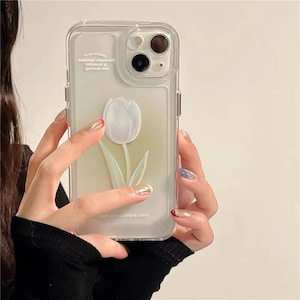 Tulips Roses Phone Case iPhone 14 13 12 11 Pro Max mini phone case iPhone X Xs Max XR 6 7 8 Plus Shockproof Cover Anime Gift