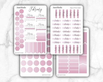 2002~~February Monthly View Planner Stickers.