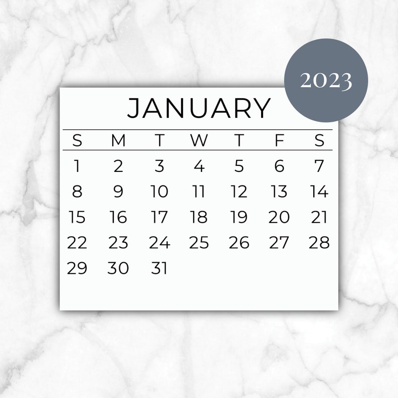2023 Monthly Calendar Stickers Set of 12 2023 Planner - Etsy