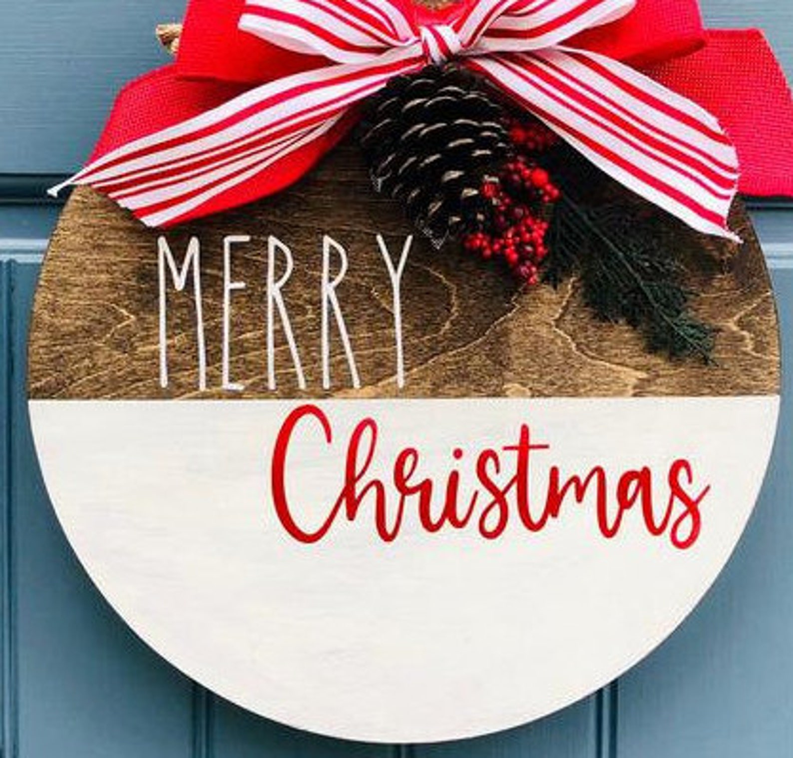 Rond de signe de Noël | Etsy