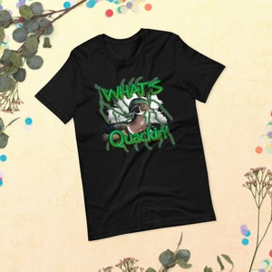 What’s Quackin is a comfortable Bella + Canvas wood duck shirt,Nature Shirt,Animal Shirt,Duck Shirt,Bird Shirt,Farm Shirt