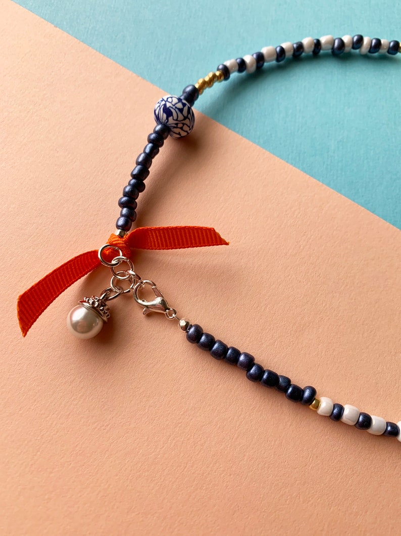 Royal Blue Gift Gift for Her Pearl and Seed Beads Etsy