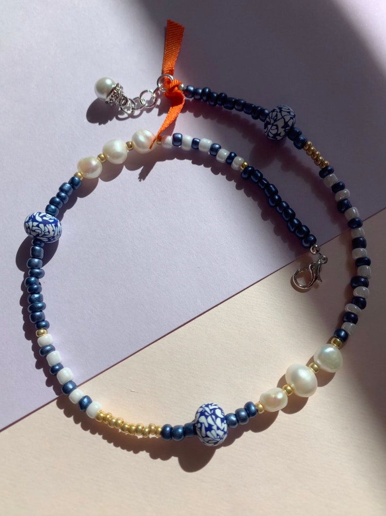 Royal Blue Gift Gift for Her Pearl and Seed Beads Etsy