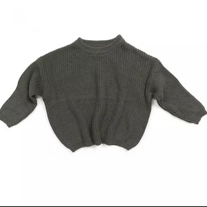Oversized Chunky knitted unisex kid sweaters. image 7