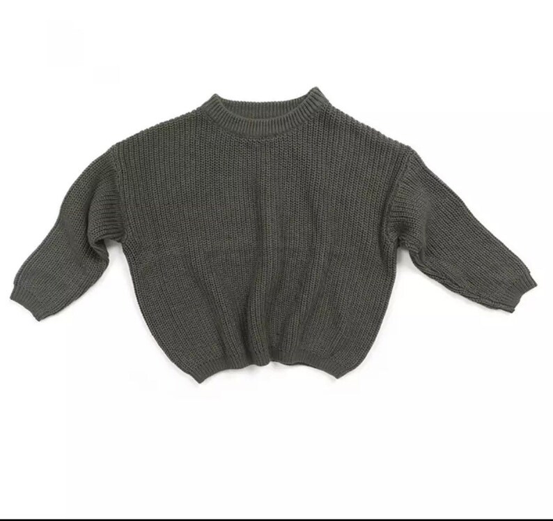 Oversized Chunky knitted unisex kid sweaters. image 7