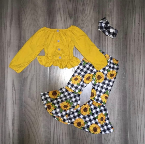Sunflower Bell Bottoms Set