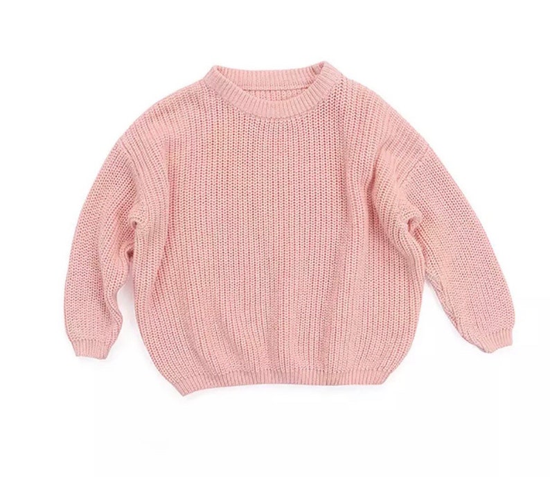 Oversized Chunky knitted unisex kid sweaters. image 3