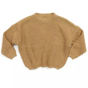 Oversized Chunky knitted unisex kid sweaters. image 2