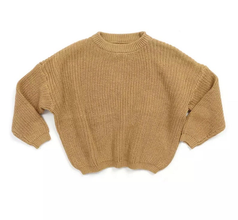 Oversized Chunky knitted unisex kid sweaters. image 2