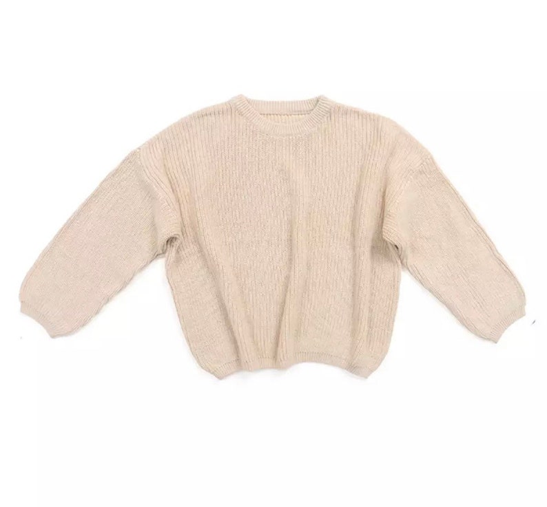 Oversized Chunky knitted unisex kid sweaters. image 5