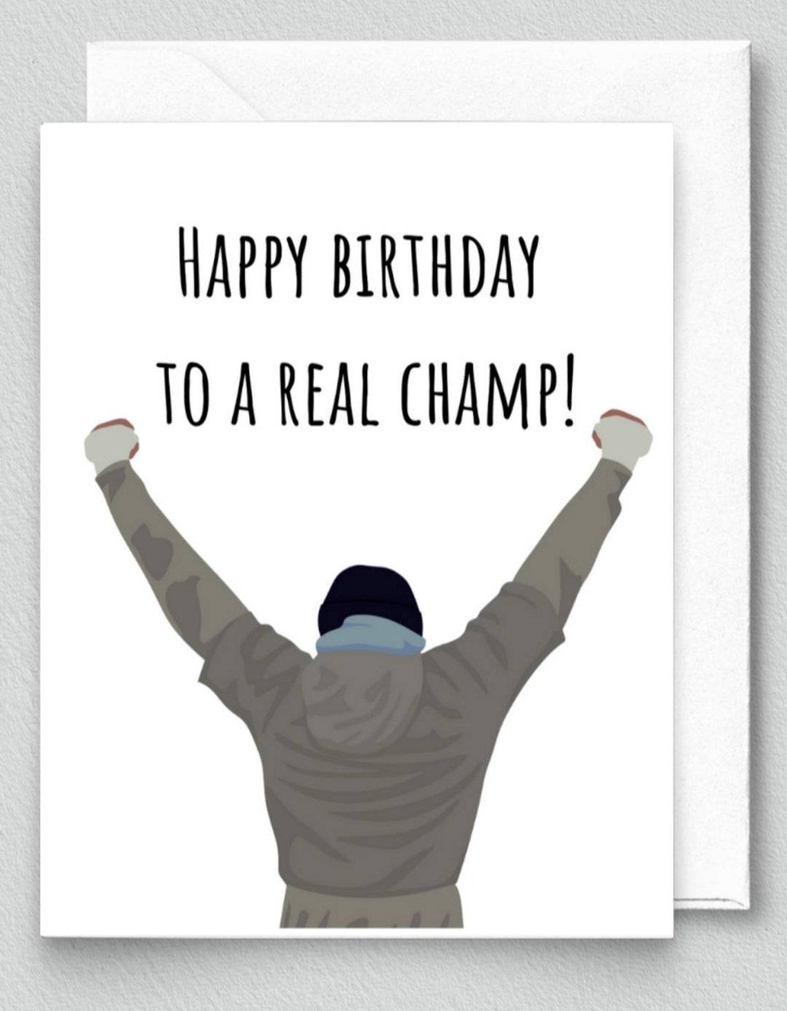 Rocky Balboa Birthday Greeting Card Classic Movie Birthday - Etsy
