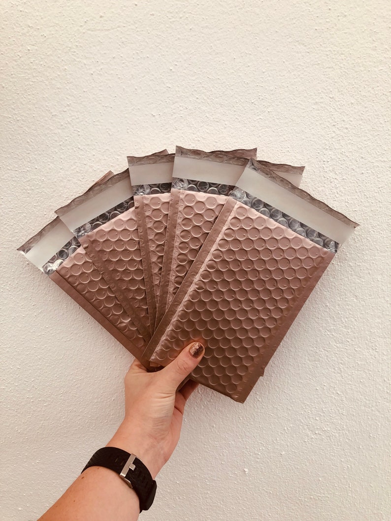 Rose Gold Bubble Mailer Small Padded Envelope Tiny Etsy