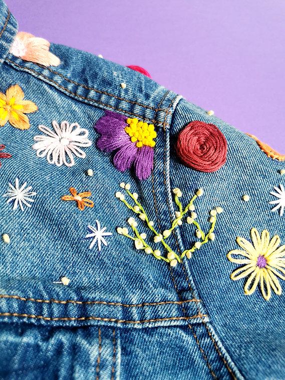 Veste en jean fleur France