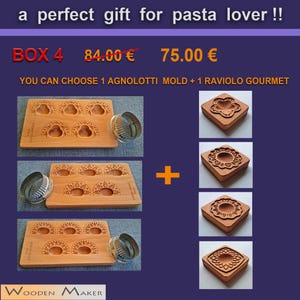 GIFT BOX 4. A nice idea for an original gift for pasta lovers. Set of two molds at a special price!