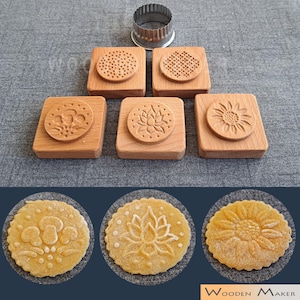CORZETTI  for pasta. 2 Pz + pastry cutter or SET.  Beech tree and oil for food use. Size 6x6 cm. Pasta diameter 5cm