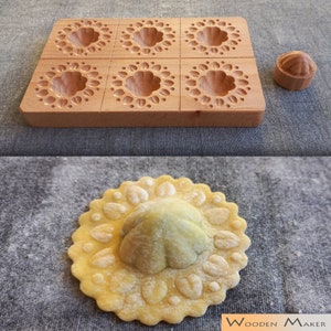 Stampo per ravioli &quot;MAGNOLIA&quot; 6 cavità. Falla veloce e semplice. Con pestello. Dimensioni ravioli 6,5x6,5 cm
