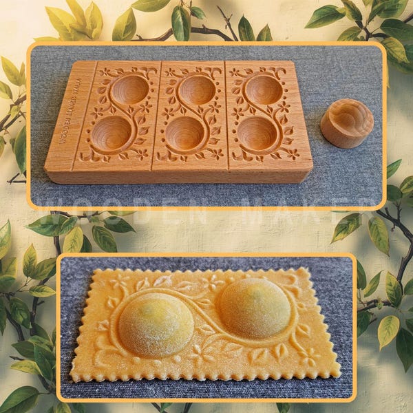 NEW !! MARY - Wood Ravioli Stamp. Make delicious ravioli quickly and easily