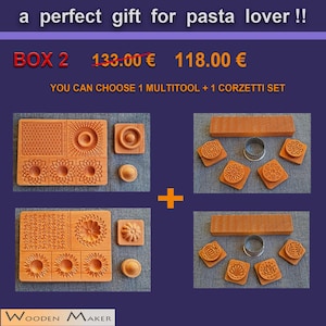 GIFT BOX 2. A nice idea for an original gift for pasta lovers. Set of two molds at a special price!