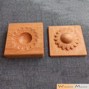 Raviolo gourmet - Mod. &quot;GIRASSOL&quot; - Forma de faia para massa. Tamanho 8x8 cm. Molde e contra-molde para acelerar e melhorar a realização.