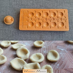 ORECCHIETTE Mod. "MARINO". Stampo in legno per realizzare orecchiette. Stampo 22x9 cm