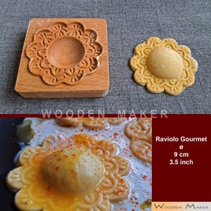NOVITA'! Gourmet Mod. TRINA. Diametro 9 cm . Ripieno diametro 4 cm. Stampo con tagliapasta in rilievo per velocizzare la realizzazione
