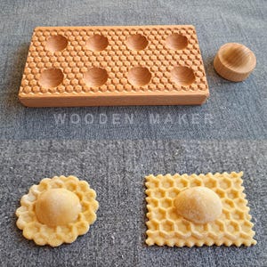 Ravioli MIGNON  &quot; ESAGON&quot; mold. 8 cavities. Do it Fast and Simple! Equipped with pestle. Raviolo 4x4 cm, stuffed 2,5 cm.