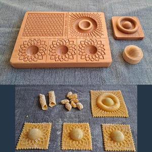NUOVO!! stampi multifunzione GEOEMTRICA. Fallo in modo semplice e veloce!  Prepara ravioli, gnocchi, cavatelli. tutto in uno!!