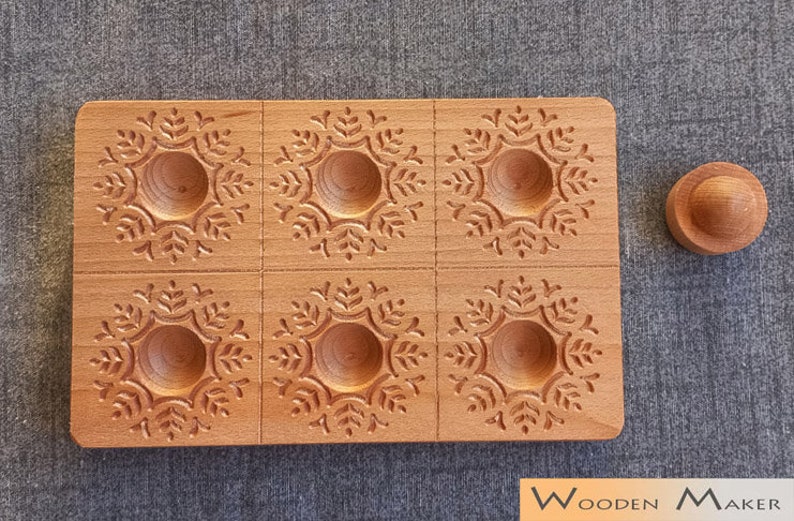 Floral Embossed Beech Wood Ravioli Mold – 6 Cavity With Pestle - Etsy