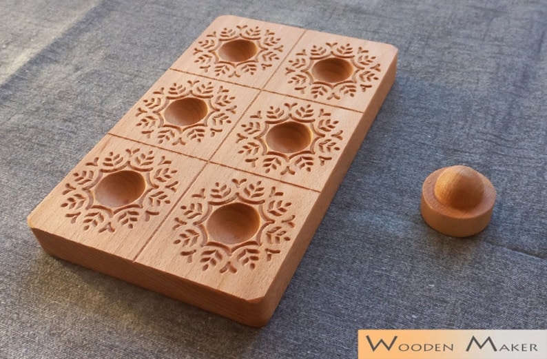 Floral Embossed Beech Wood Ravioli Mold – 6 Cavity With Pestle - Etsy