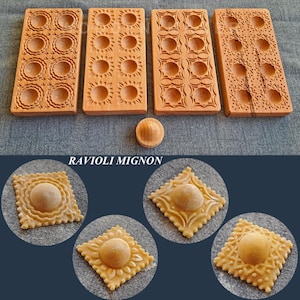 NOVITA&#39; !! Ravioli MIGNON. 8 cavità. Fallo veloce e semplice! Con pestello. Raviolo 4x4 cm, ripieno 2,5 cm