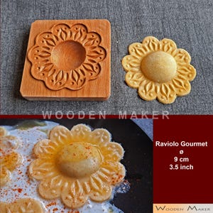 NOVITA'! Gourmet Mod. DAISY. Diametro 9 cm . Ripieno diametro 4 cm. Stampo con tagliapasta in rilievo per velocizzare la realizzazione