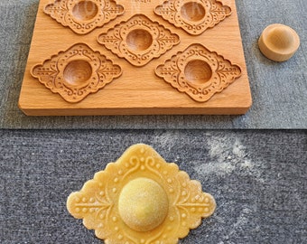 Wooden Ravioli Mold - Handmade Pasta Maker with cut relief