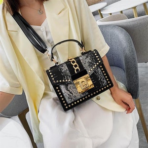 Square Crossbody Bag Small Sparkly Purse for Woman Evening Handbag Cute ...