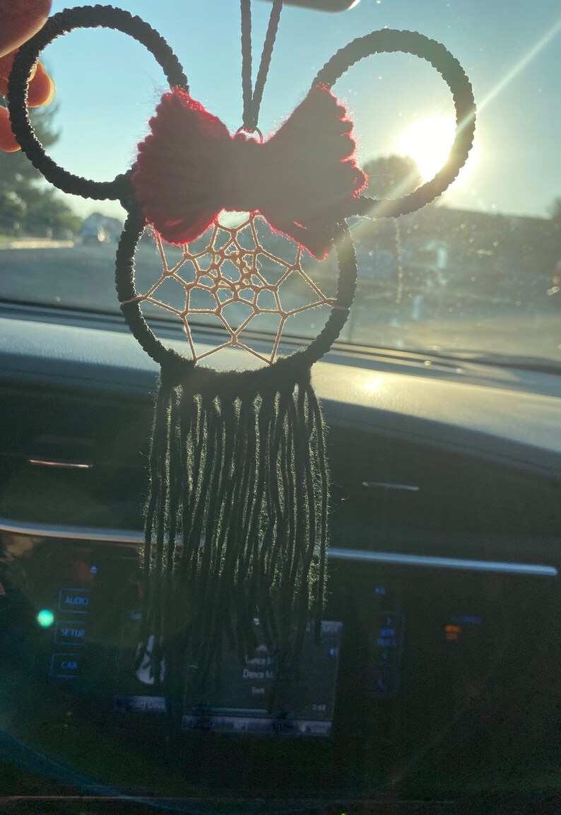 mini minnie dream catcher rear view mirror minnie dreamcatcher minnie car accessory