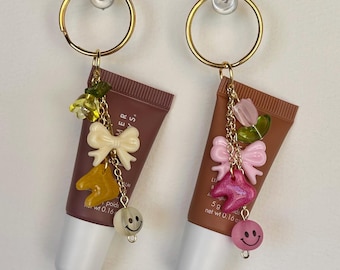 Lipgloss Keychain | Tooth Keychain | Dental Keychain | Dentist Keychain | Dental | Keychain | Cute Keychain | RDH Accessory | RDA Accessory
