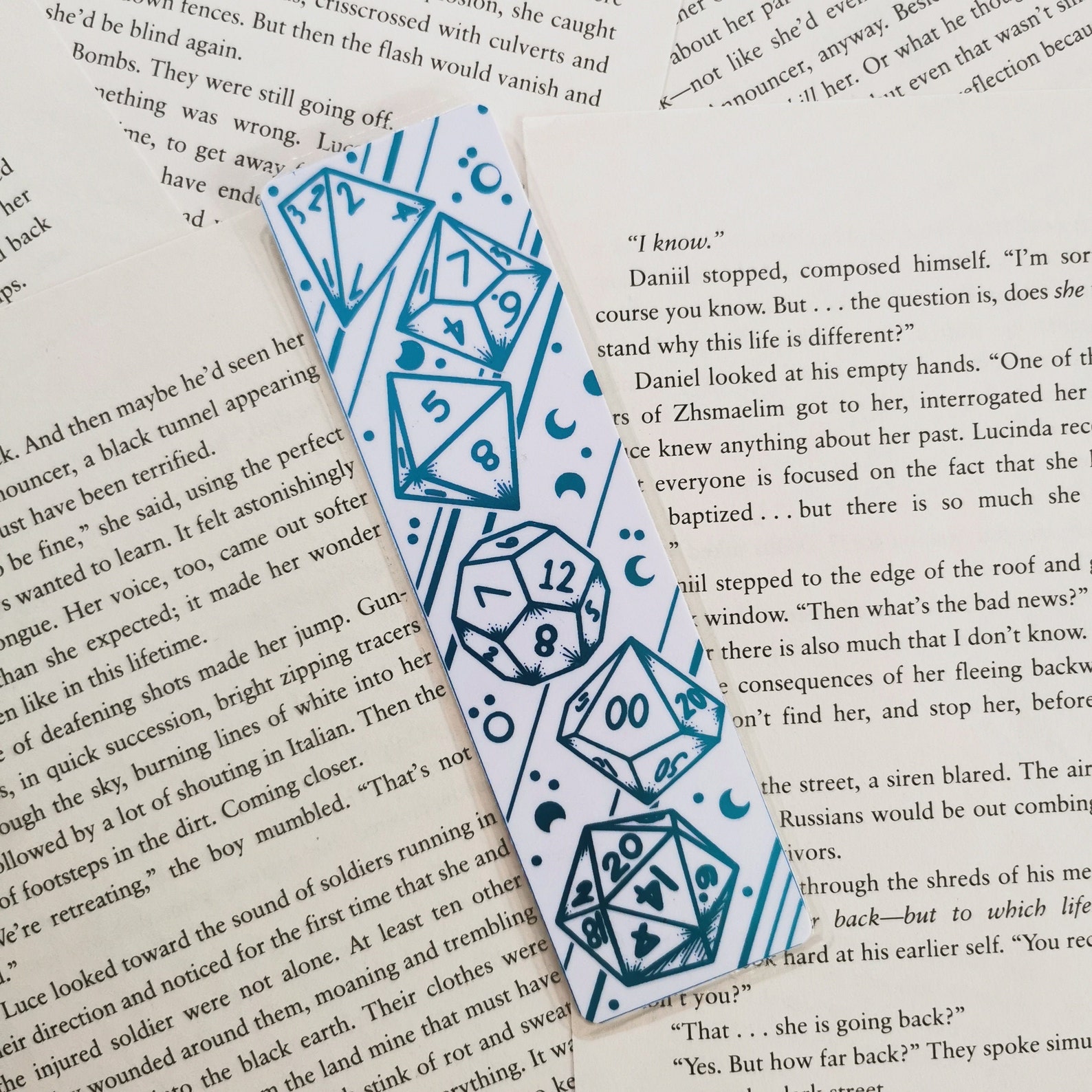 DnD Dice Set Foil Laminated Bookmark | Etsy
