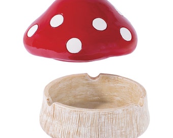 Red Mushroom Covered Ashtray