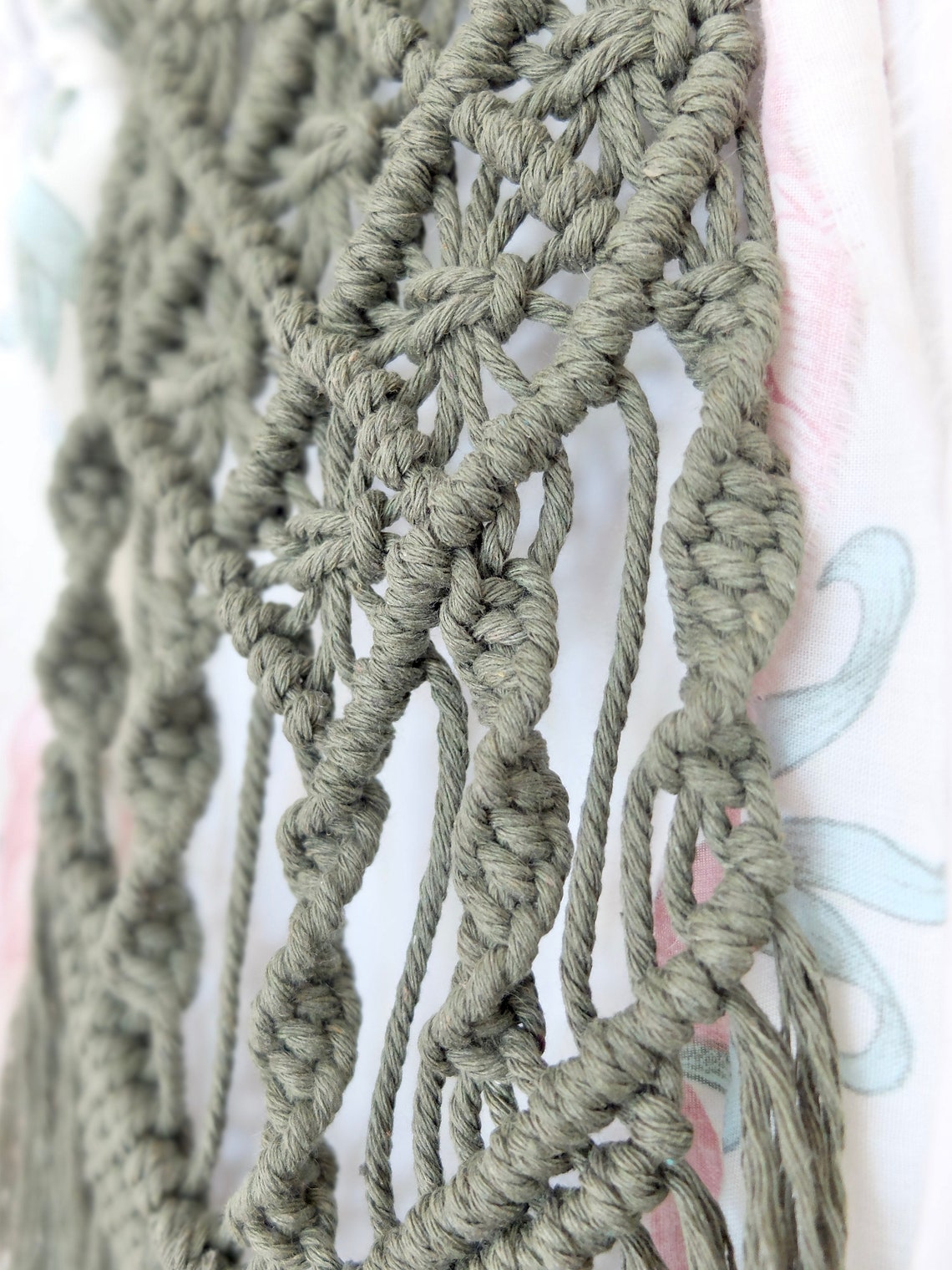 Handmade Macrame & Recycled Fabric Wall Hanging Etsy