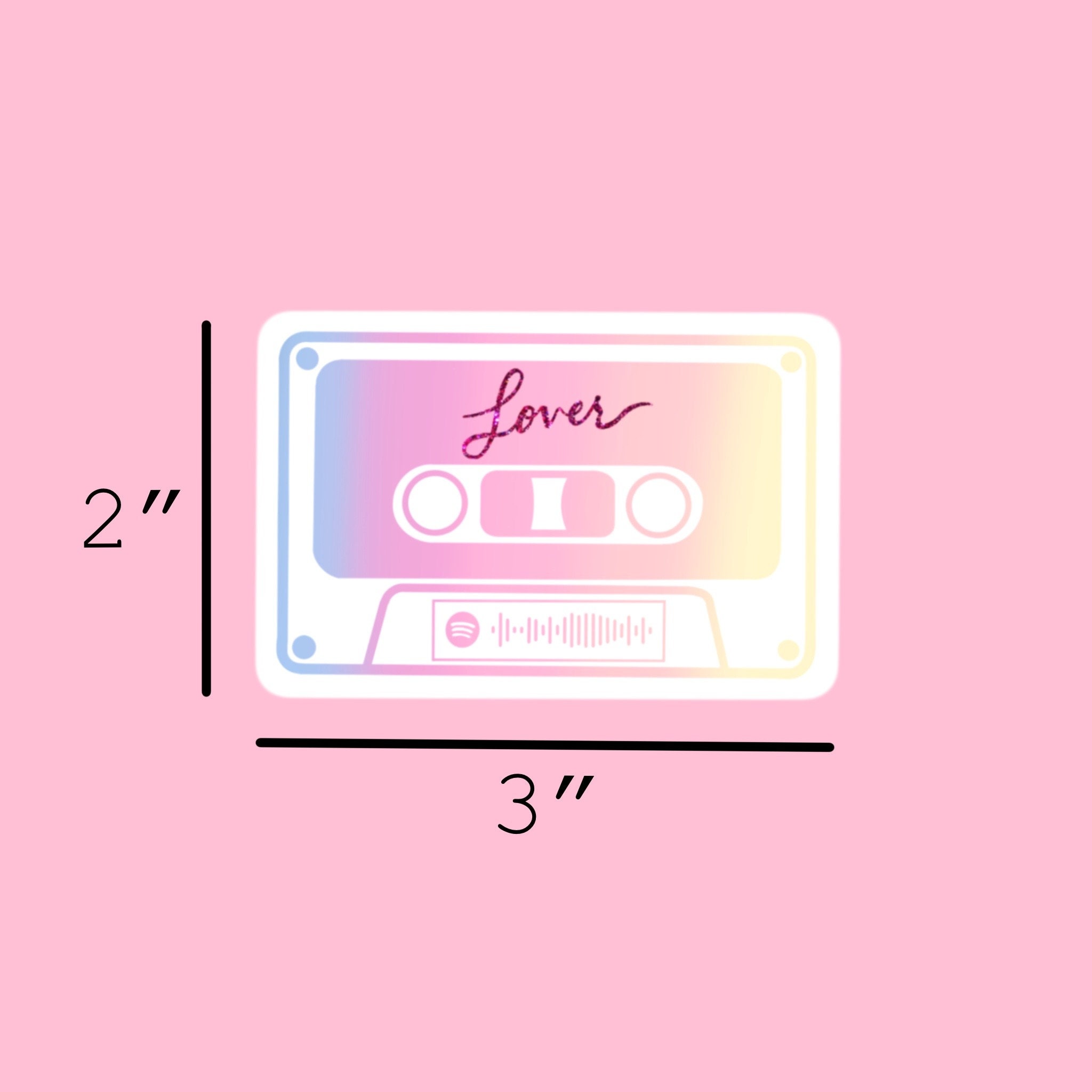 Taylor Swift Lover Spotify Code Cassette Tape Sticker 