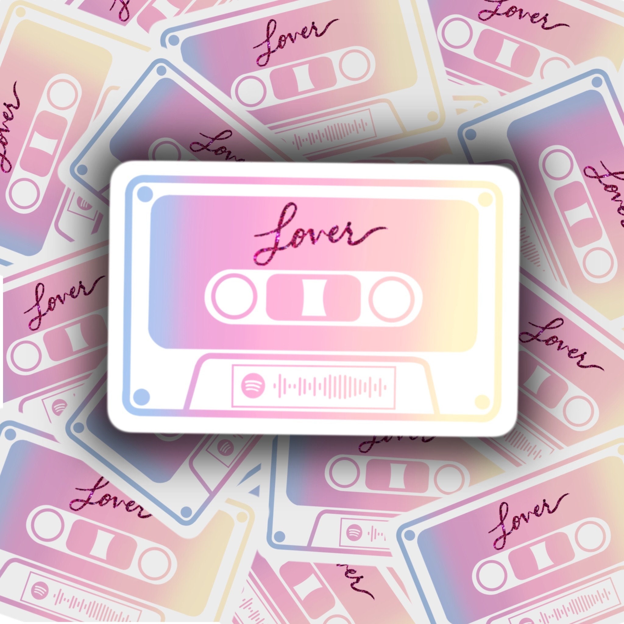 Taylor Swift Lover Spotify Code Cassette Tape Sticker -  Sweden