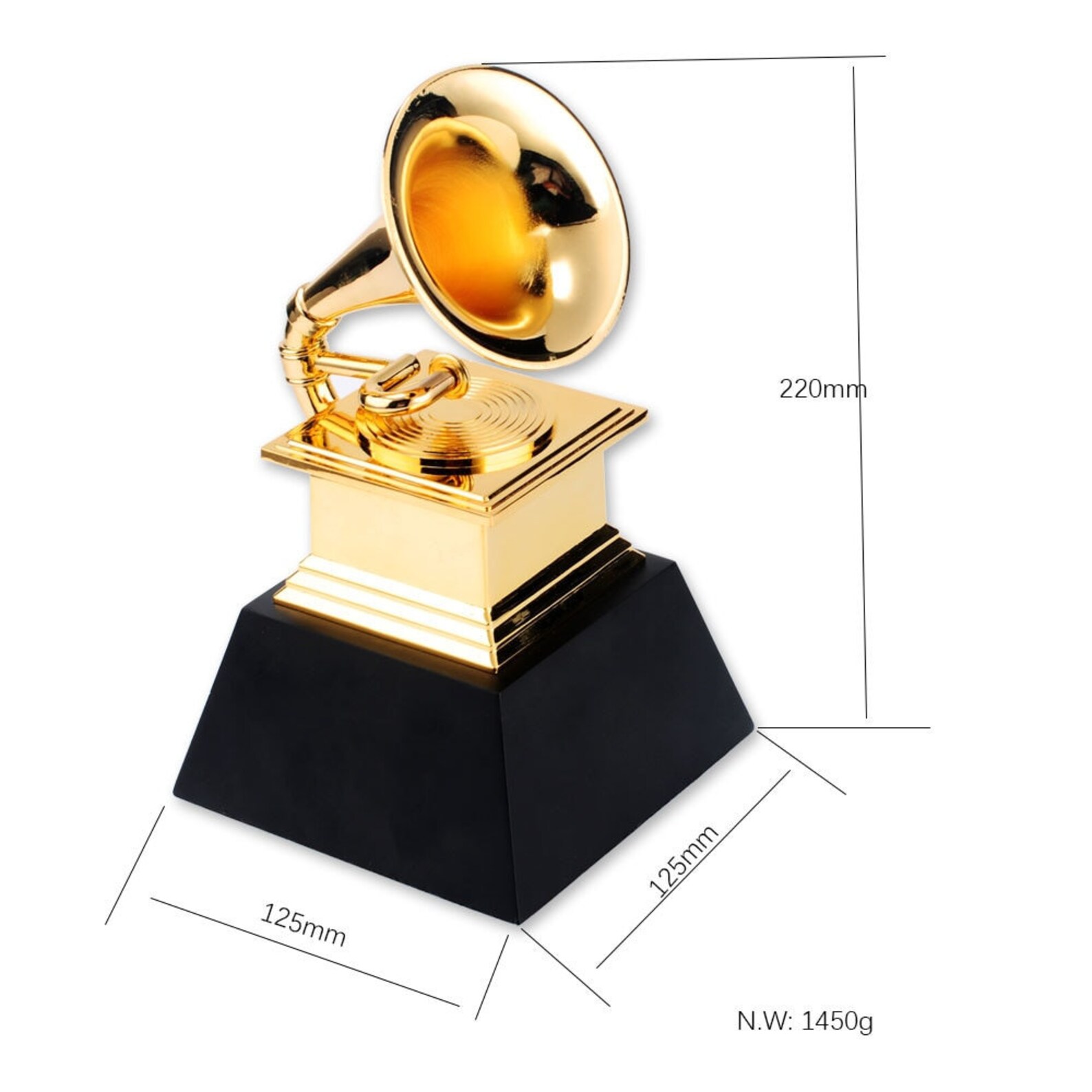 24K Real Gold Plated Grammy Award Trophy Souvenirs. 2020 Etsy