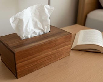 Tissue Box Cover, Made from recycled timber