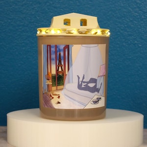 Vela Diamants de Paris única y artesanal + Experiencia de ambiente - Cera de coco y albaricoque de 283 g - Apta para mascotas, no tóxica - Vela perfumada de lujo