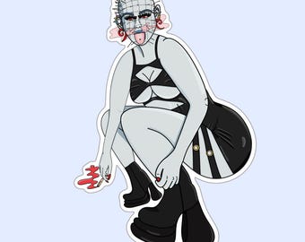 Phenotype Cenobite Vinyl Sticker - Hellraiser Sticker - Pinhead Sticker - Horror Aesthetic Art - Horror Movies Sticker - Stoner Art