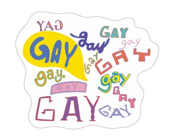 Gay Spongebob Sticker: LGBTQ+ Pride, Charitable Donation Sticker