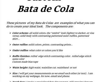 How to design and order a custom Bata de Cola