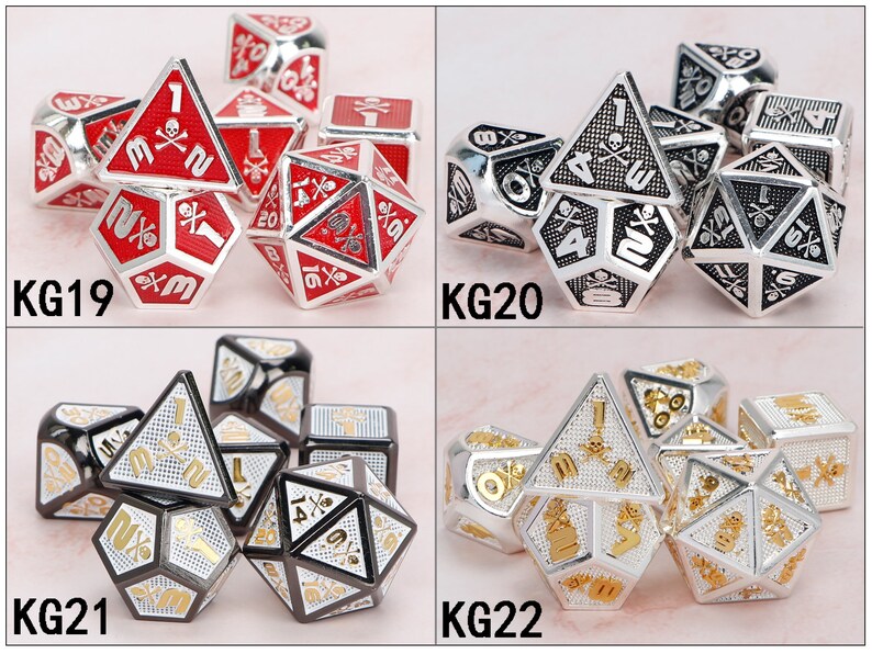 dnd dice for dungeon and dragon Solid Metal Polyhedral D/&D Dice rpg d20 dice Heavy Metal Polyhedral Dice DnD Metal Dice