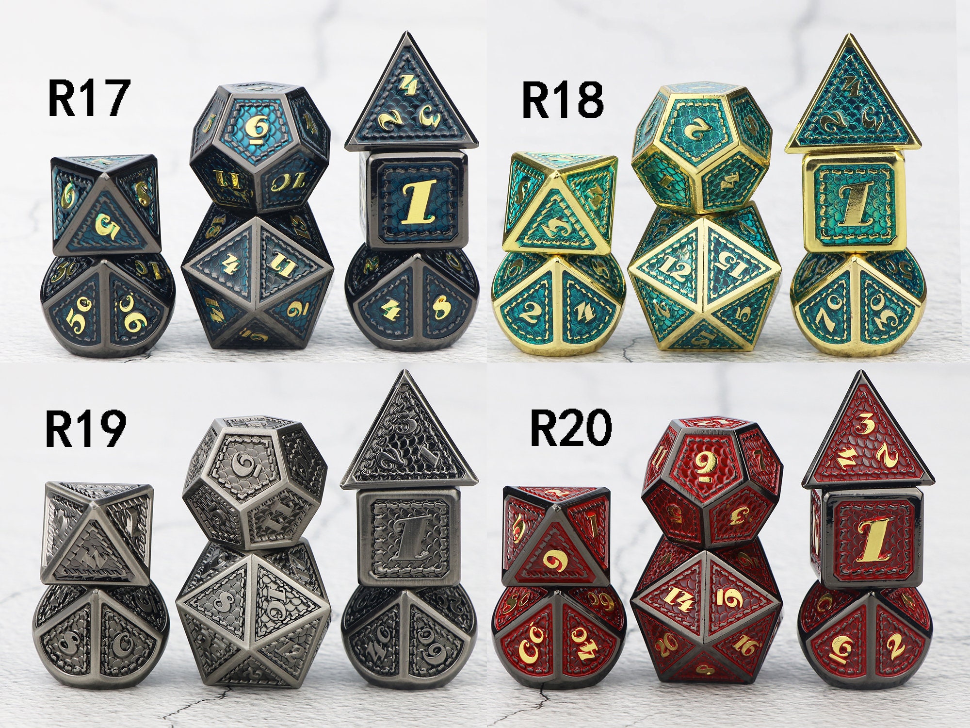 Dice of dnd metal Polyhedral board game Metal Dice dnd dice Etsy