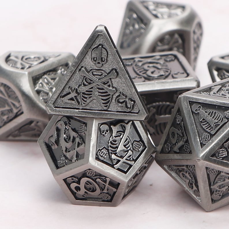 dnd dice for dungeon and dragon Solid Metal Polyhedral D/&D Dice rpg d20 dice Heavy Metal Polyhedral Dice DnD Metal Dice